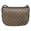 GUCCI GG Supreme Web Sherry Line Bag PVC Beige Gold 89 02 032 Auth 198257-3