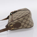 GUCCI GG Supreme Web Sherry Line Bag PVC Beige Gold 89 02 032 Auth 198257-4