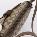 GUCCI GG Supreme Web Sherry Line Bag PVC Beige Gold 89 02 032 Auth 198257-6