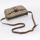 GUCCI GG Supreme Web Sherry Line Bag PVC Beige Gold 89 02 032 Auth 198257-7