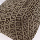 FENDI Zucchino Canvas Mamma Baguette Shoulder Bag Beige 8BR004 Auth 198258V-16