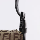 FENDI Zucchino Canvas Mamma Baguette Shoulder Bag Beige 8BR004 Auth 198258V-18