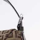 FENDI Zucchino Canvas Mamma Baguette Shoulder Bag Beige 8BR004 Auth 198258V-19