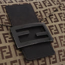 FENDI Zucchino Canvas Mamma Baguette Shoulder Bag Beige 8BR004 Auth 198258V-20