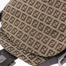 FENDI Zucchino Canvas Mamma Baguette Shoulder Bag Beige 8BR004 Auth 198258V-24
