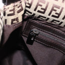 FENDI Zucchino Canvas Mamma Baguette Shoulder Bag Beige 8BR004 Auth 198258V-30