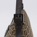 FENDI Zucchino Canvas Mamma Baguette Shoulder Bag Beige 8BR004 Auth 198258V-5
