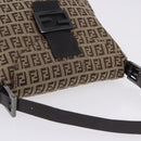 FENDI Zucchino Canvas Mamma Baguette Shoulder Bag Beige 8BR004 Auth 198258V-8