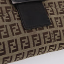 FENDI Zucchino Canvas Mamma Baguette Shoulder Bag Beige 8BR004 Auth 198258V-9