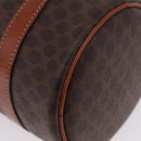 CELINE Macadam Canvas Hand Bag PVC Leather Brown Gold Auth 198260A-15