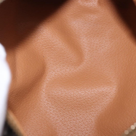 CELINE Macadam Canvas Hand Bag PVC Leather Brown Gold Auth 198260A