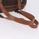CELINE Macadam Canvas Hand Bag PVC Leather Brown Gold Auth 198260A-7