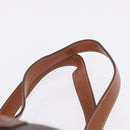 CELINE Macadam Canvas Hand Bag PVC Leather Brown Gold Auth 198260A-8