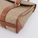 CELINE Macadam Canvas Hand Bag PVC Beige Gold Auth 198262-10