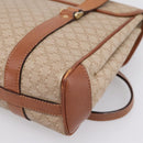 CELINE Macadam Canvas Hand Bag PVC Beige Gold Auth 198262-12