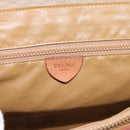 CELINE Macadam Canvas Hand Bag PVC Beige Gold Auth 198262-14