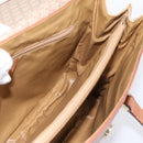CELINE Macadam Canvas Hand Bag PVC Beige Gold Auth 198262-16