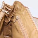 CELINE Macadam Canvas Hand Bag PVC Beige Gold Auth 198262-18