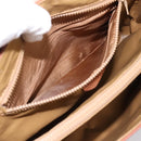 CELINE Macadam Canvas Hand Bag PVC Beige Gold Auth 198262-19