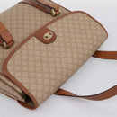 CELINE Macadam Canvas Hand Bag PVC Beige Gold Auth 198262-6