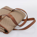 CELINE Macadam Canvas Hand Bag PVC Beige Gold Auth 198262-7