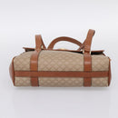 CELINE Macadam Canvas Hand Bag PVC Beige Gold Auth 198262-9