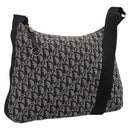 Christian Dior Trotter Canvas Shoulder Bag Navy Silver Auth 198263-1