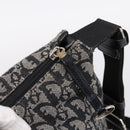 Christian Dior Trotter Canvas Shoulder Bag Navy Silver Auth 198263-14