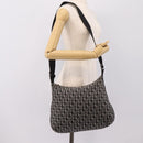 Christian Dior Trotter Canvas Shoulder Bag Navy Silver Auth 198263-22