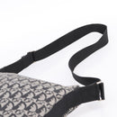 Christian Dior Trotter Canvas Shoulder Bag Navy Silver Auth 198263-8