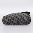 Christian Dior Trotter Canvas Shoulder Bag Navy Silver Auth 198263-9