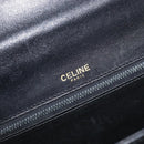 CELINE Hand Bag Leather Black Gold Auth 198264-16