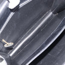 CELINE Hand Bag Leather Black Gold Auth 198264-17