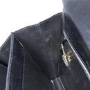 CELINE Hand Bag Leather Black Gold Auth 198264-19
