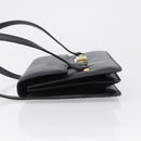 CELINE Hand Bag Leather Black Gold Auth 198264-5
