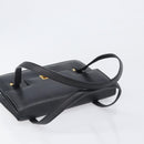 CELINE Hand Bag Leather Black Gold Auth 198264-7