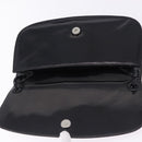 PRADA Chain Shoulder Bag Leather Black Auth 198267V-15