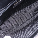 PRADA Chain Shoulder Bag Leather Black Auth 198267V-17