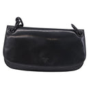 PRADA Chain Shoulder Bag Leather Black Auth 198267V-2