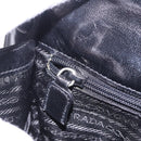 PRADA Chain Shoulder Bag Leather Black Auth 198267V-20
