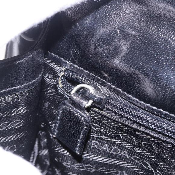 PRADA Chain Shoulder Bag Leather Black Auth 198267V