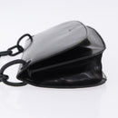 PRADA Chain Shoulder Bag Leather Black Auth 198267V-5