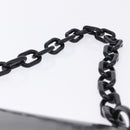 PRADA Chain Shoulder Bag Leather Black Auth 198267V-8
