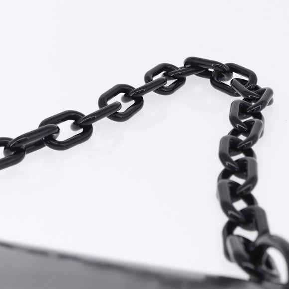 PRADA Chain Shoulder Bag Leather Black Auth 198267V
