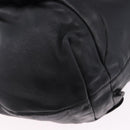 PRADA Hand Bag Leather Black Silver Auth 198268V-17