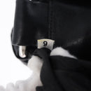 PRADA Hand Bag Leather Black Silver Auth 198268V-11