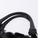 PRADA Hand Bag Leather Black Silver Auth 198268V-14