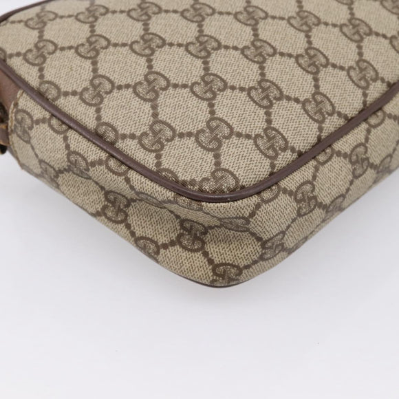 GUCCI GG Supreme Shoulder Bag PVC Beige Gold 007 115 6423 Auth 198269