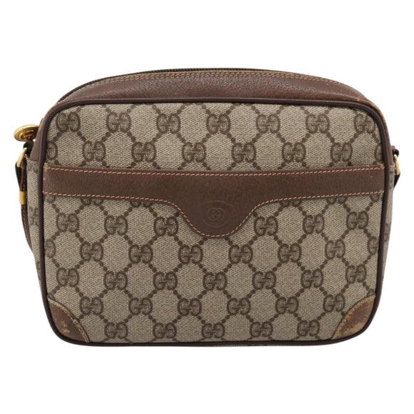 GUCCI GG Supreme Shoulder Bag PVC Beige Gold 007 115 6423 Auth 198269