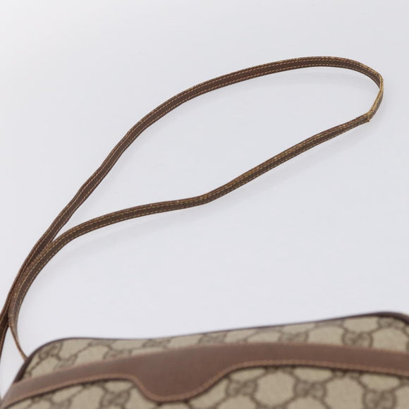 GUCCI GG Supreme Shoulder Bag PVC Beige Gold 007 115 6423 Auth 198269